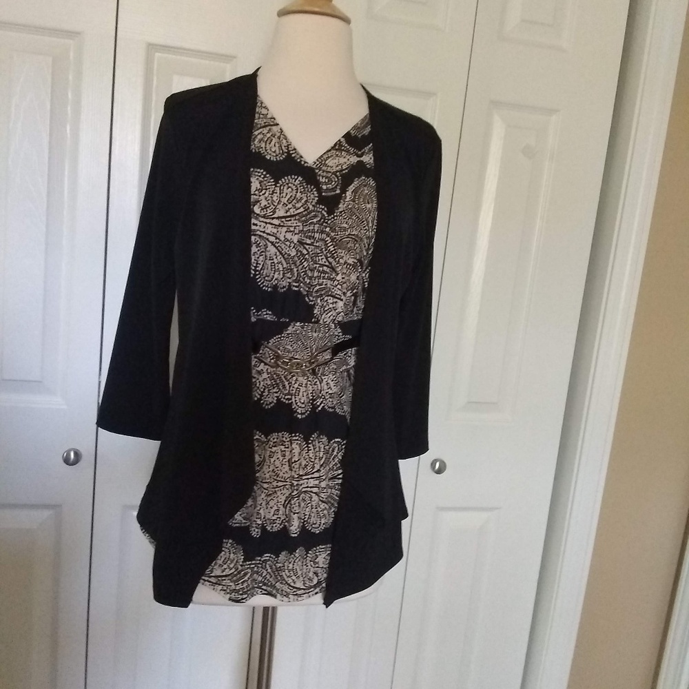 Jaclyn Smith Women's Layered-Look Top – Size Small